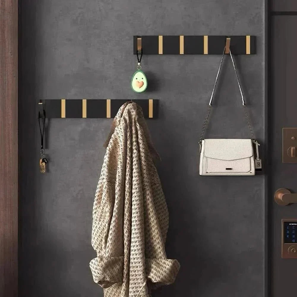 Foldable Metal Wall Hook with Multiple Hooks – Space-Saving and Modern