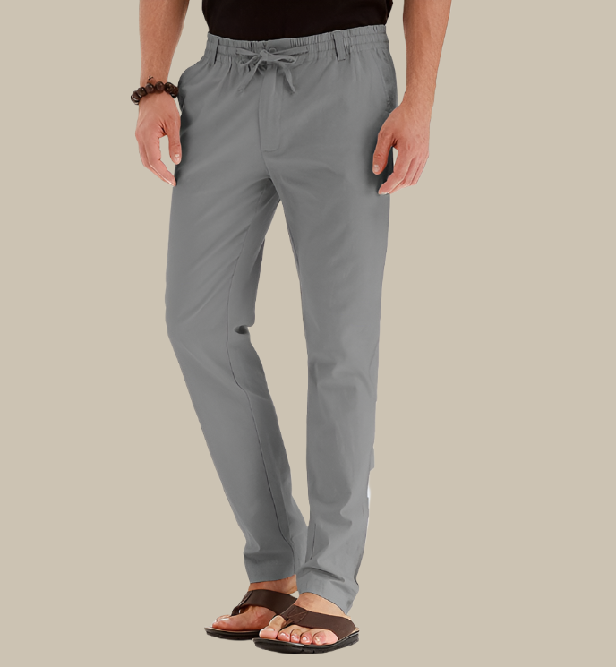 Men's Casual Loose Summer Trousers with Elastic Waist - Mateo