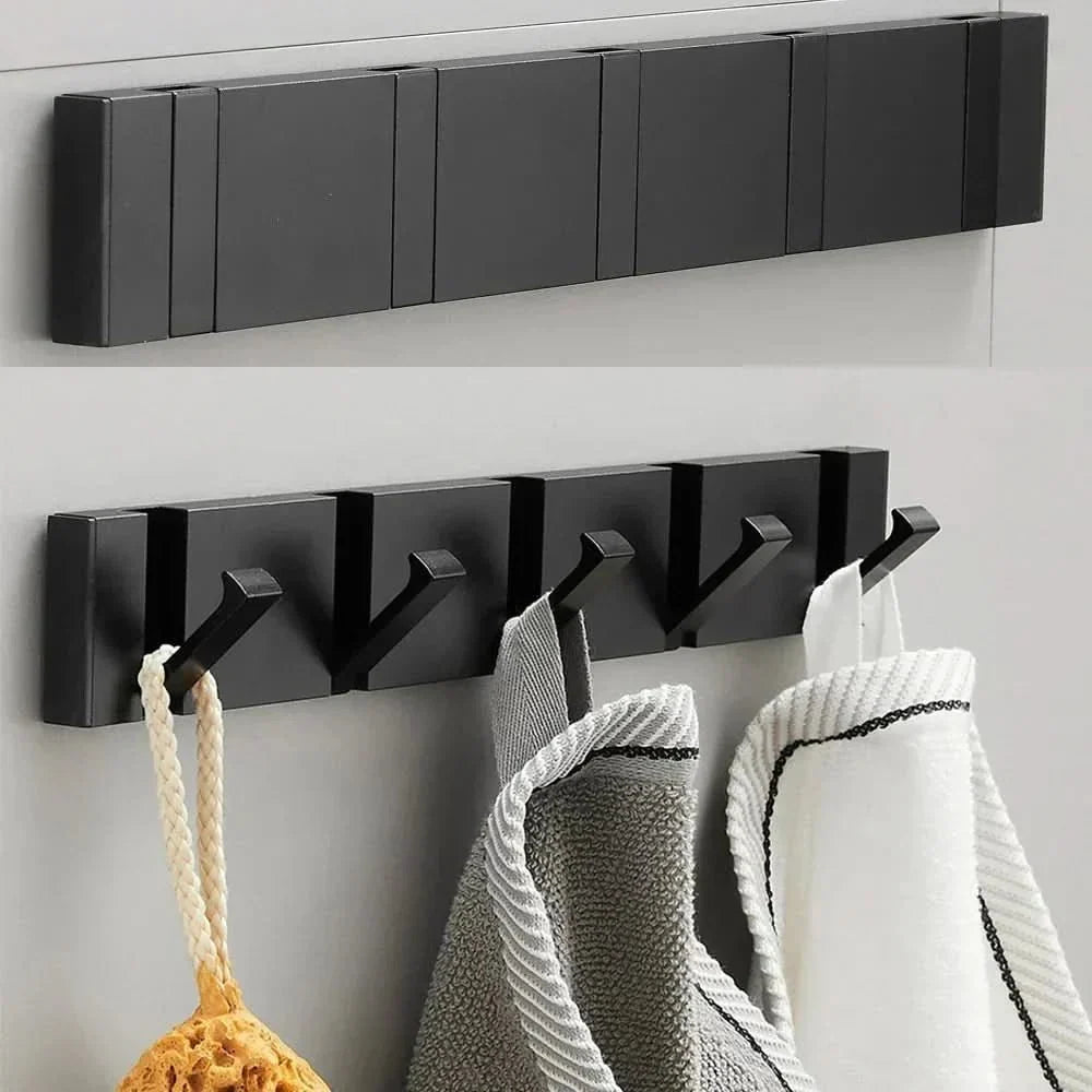 Foldable Metal Wall Hook with Multiple Hooks – Space-Saving and Modern