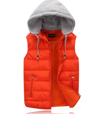 Gilet matelassé pour homme avec capuche, chaud et confortable pour un style décontracté