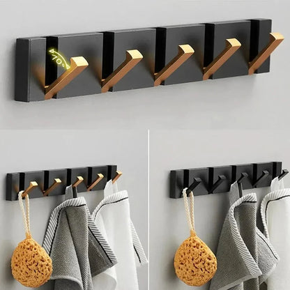 Foldable Metal Wall Hook with Multiple Hooks – Space-Saving and Modern
