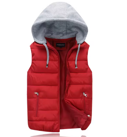 Gilet matelassé pour homme avec capuche, chaud et confortable pour un style décontracté