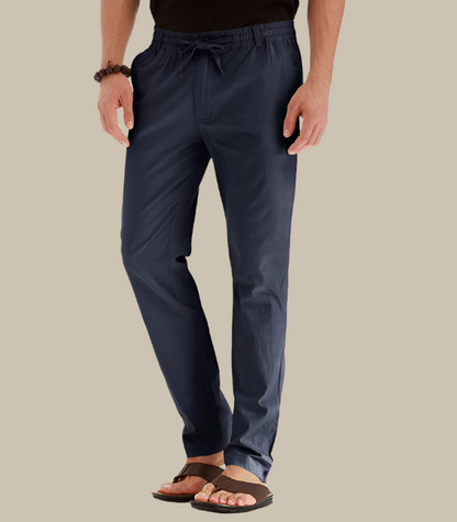Men's Casual Loose Summer Trousers with Elastic Waist - Mateo