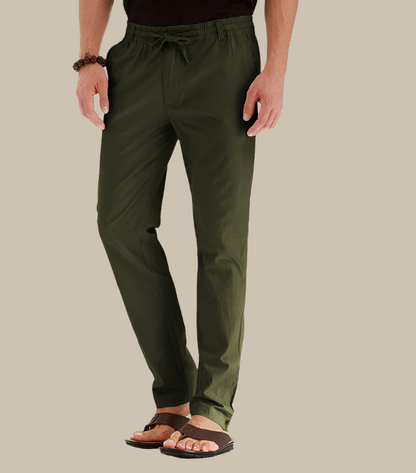 Men's Casual Loose Summer Trousers with Elastic Waist - Mateo