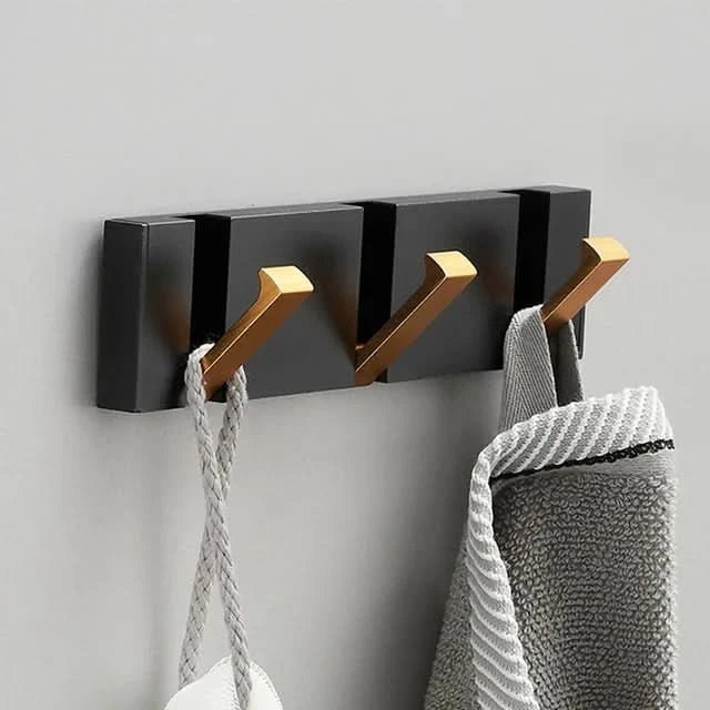 Foldable Metal Wall Hook with Multiple Hooks – Space-Saving and Modern