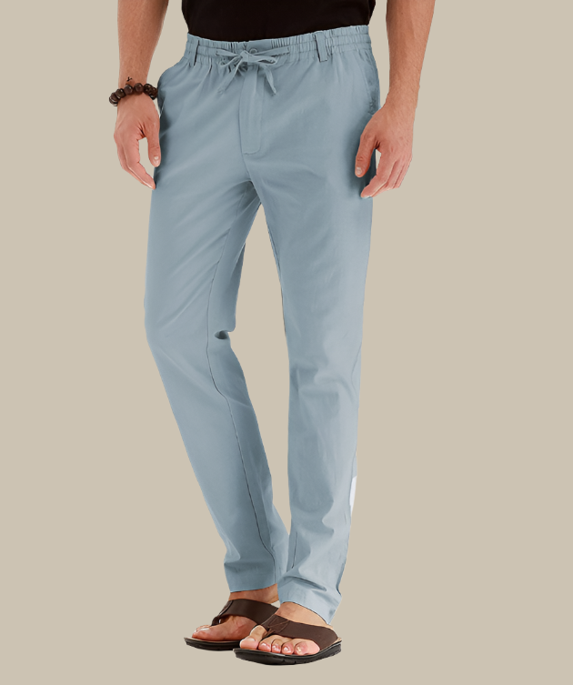 Men's Casual Loose Summer Trousers with Elastic Waist - Mateo