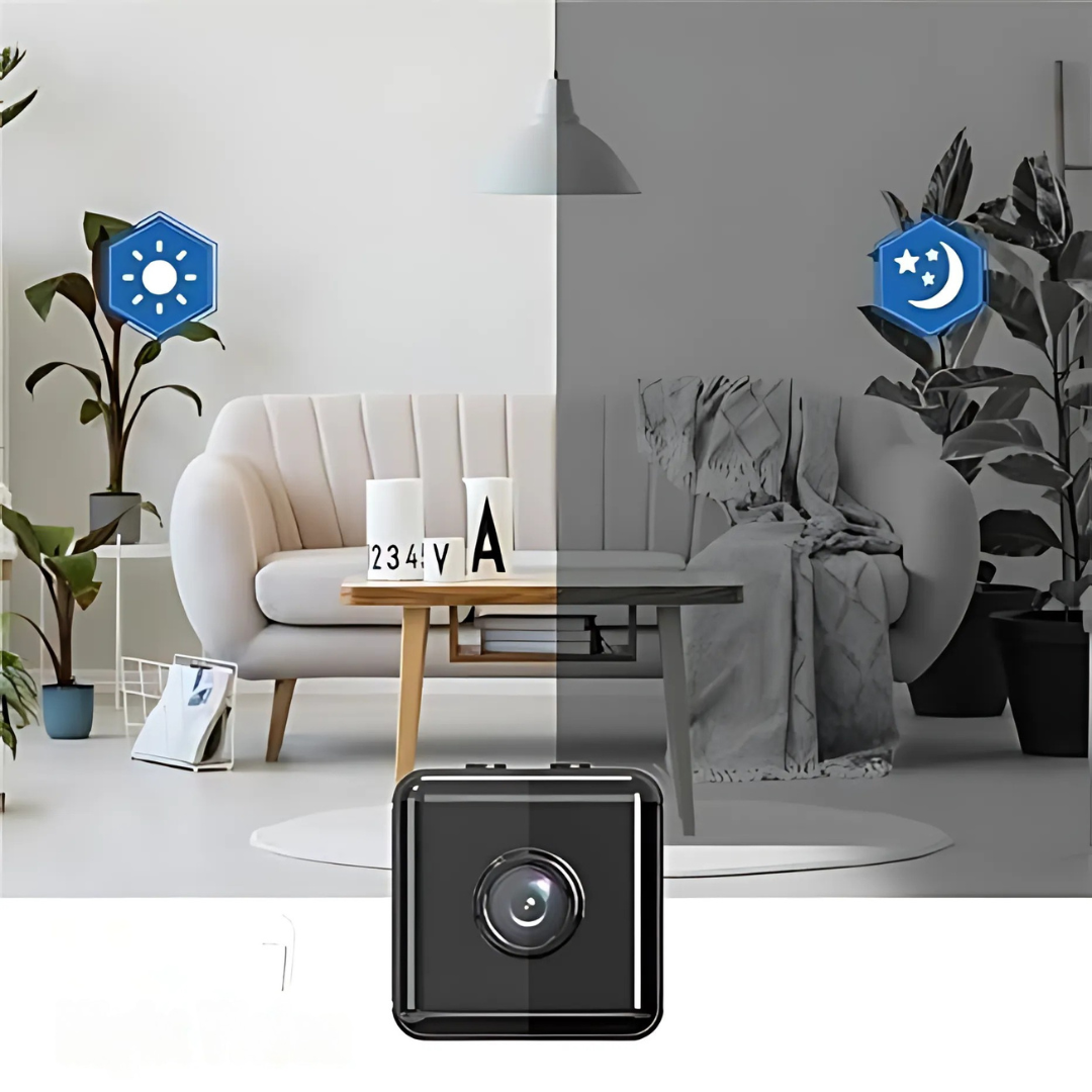 Mini cámara de seguridad inalámbrica - compacta y elegante para la vigilancia del hogar