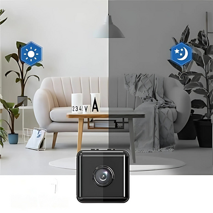 Mini cámara de seguridad inalámbrica - compacta y elegante para la vigilancia del hogar