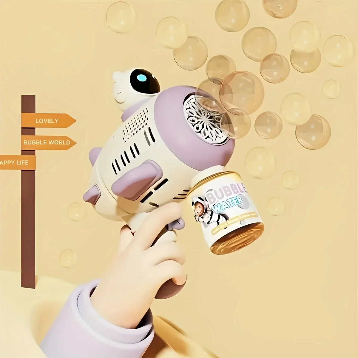 Lança-bolhas Spaceman - Brinquedo inovador de bolhas - Diversão garantida ao ar livre