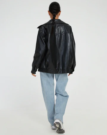 Michelle - Oversized Leather Jacket