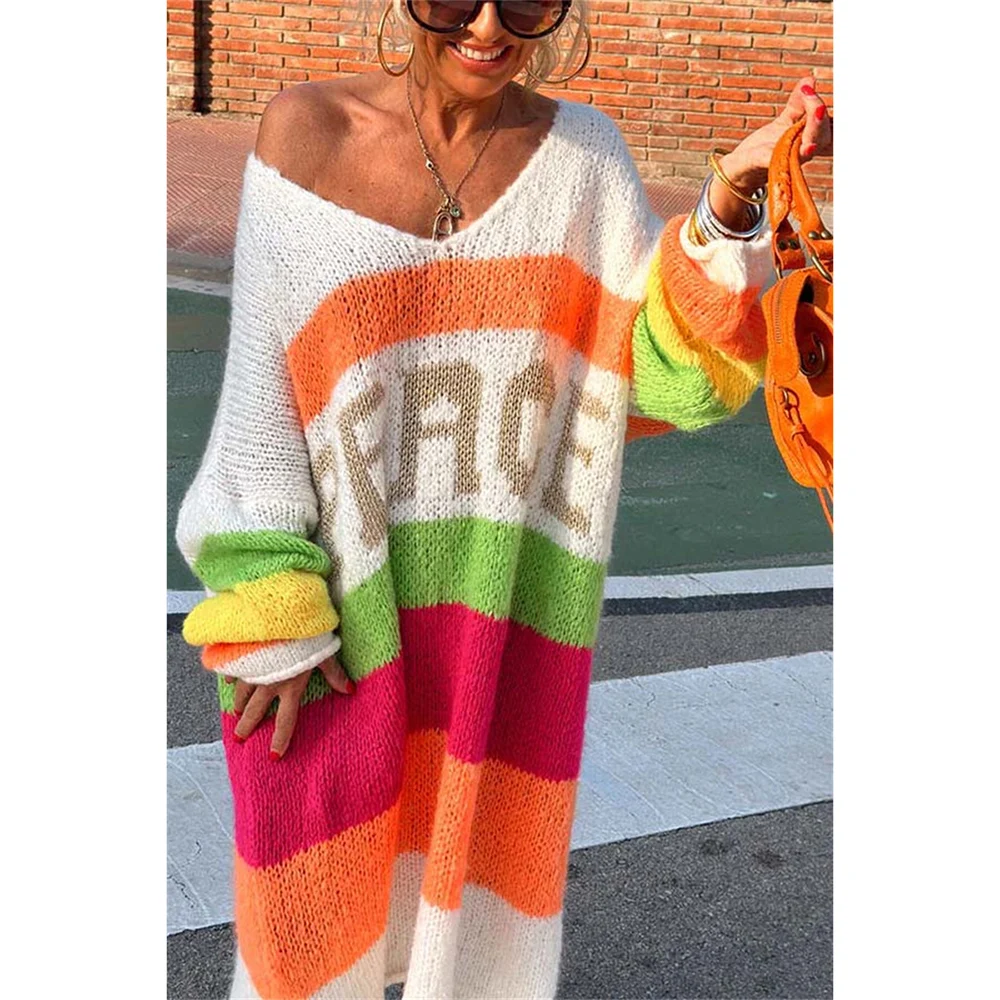 Loose Ibiza Peace Sweater - Pamela
