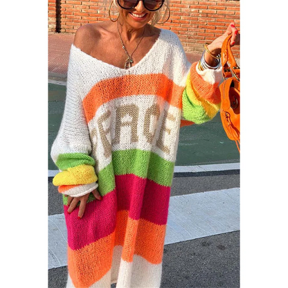 Loose Ibiza Peace Sweater - Pamela