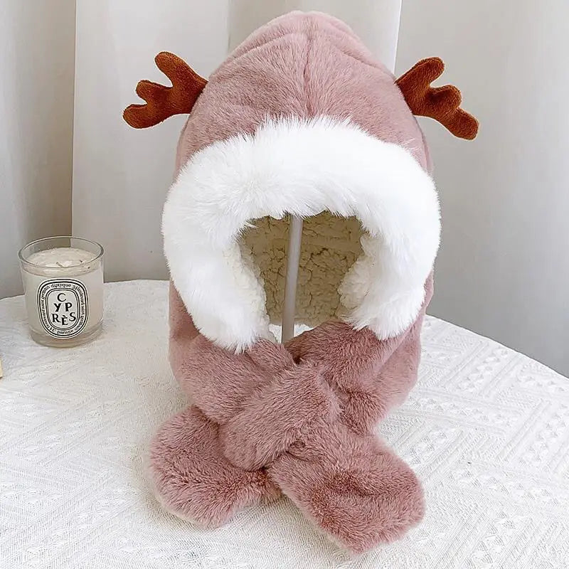 Mini-Wintermode - niedlicher Hut und Schal in einem