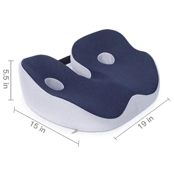 Adjustable Memory Foam Seat Cushion with Coccyx Relief