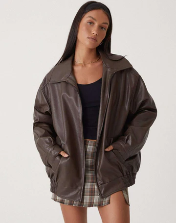 Michelle - Oversized Leather Jacket