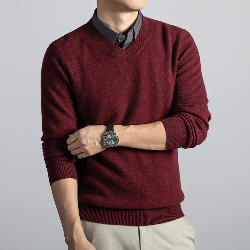 Hugo | V-neck jumper with long sleeves and ribbed finish