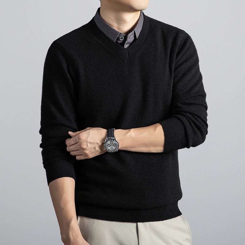 Hugo | V-neck jumper with long sleeves and ribbed finish
