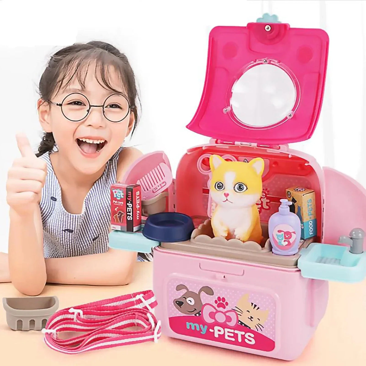 Pet Paradise - Portable Pet Grooming Set - For Children - Play and Learn