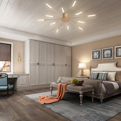 Modern Ceiling Light with Multiple Arms for Powerful and Stylish Illumination