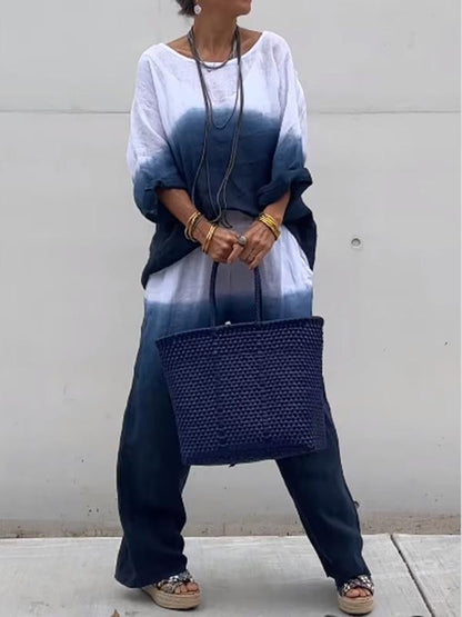 Cotton and Linen Women's Clothing Set - Berryl