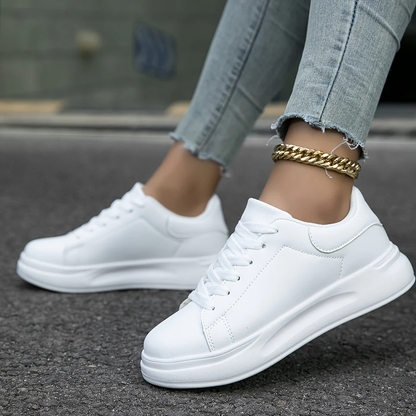 Ladies' Sporty Orthopaedic Sneakers with Platform Sole and Laces