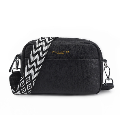 Genuine Leather Crossbody Bag – Practical and Trendy with Guitar Shoulder Strap