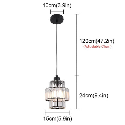 Elegante lampada a sospensione in cristallo Saela - illuminazione di lusso