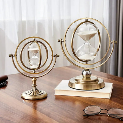Clepsidră din metal, cu design minimalist, pentru decorarea elegantă a interiorului