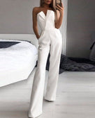 Elegant Strapless Jumpsuit with Wide Legs