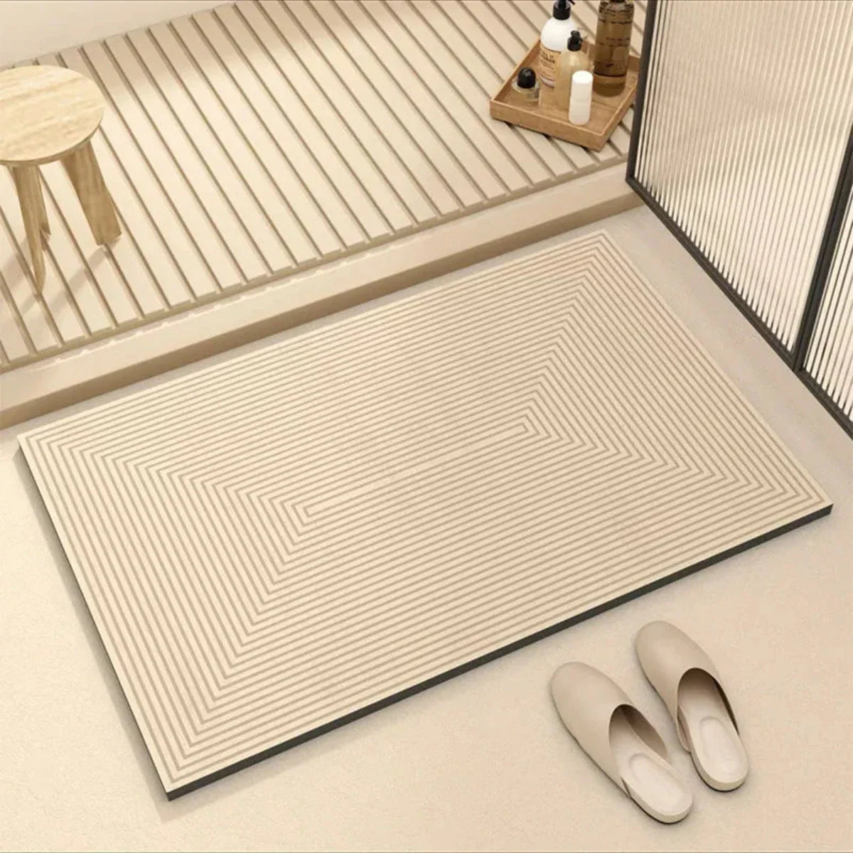 Quick-Drying Bath Mat with Non-Slip Backing for a Safe Bathroom