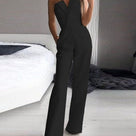 Elegant Strapless Jumpsuit with Wide Legs