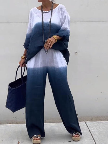 Cotton and Linen Women's Clothing Set - Berryl