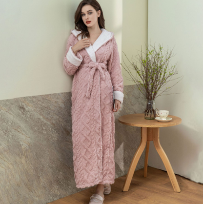 Luxurious ultra-soft fleece bathrobe for women - Nodem
