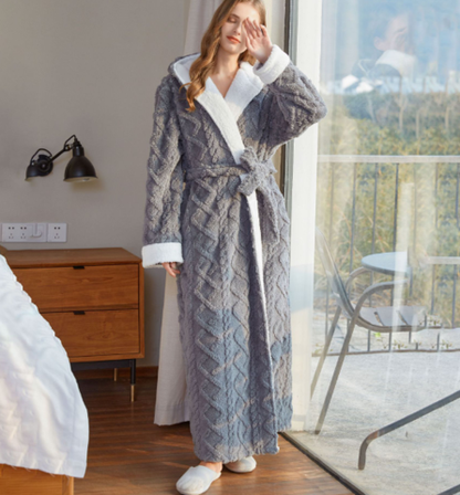 Luxurious ultra-soft fleece bathrobe for women - Nodem
