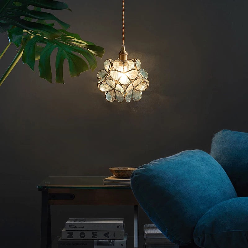 Glass Flower Pendant Light Nordic Design