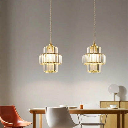 Elegante lampada a sospensione in cristallo Saela - illuminazione di lusso