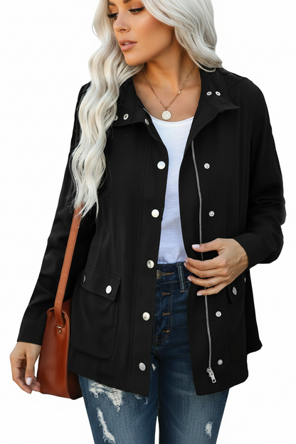 Open blazer voor dames met revers en lange mouwen