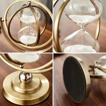 Clepsidră din metal, cu design minimalist, pentru decorarea elegantă a interiorului