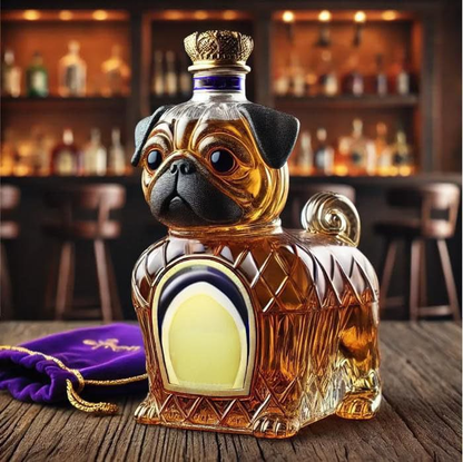 Dekoratív whisky-dekantáló kutyás motívummal – Stílusos üvegpalack az otthoni bárba