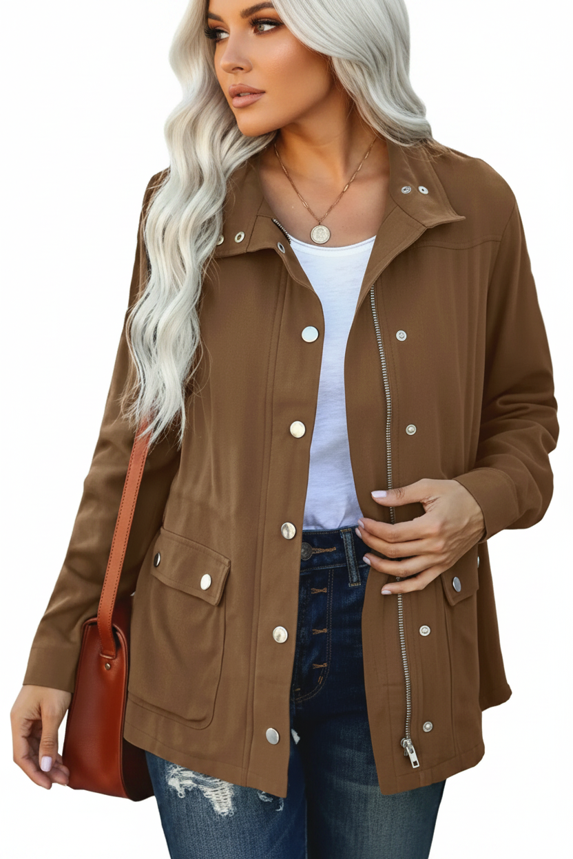Offener Blazer für Damen mit Revers und langen Ärmeln