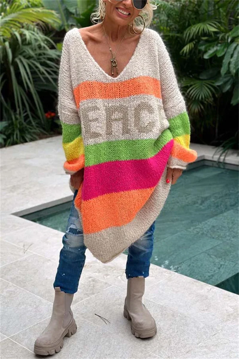 Loose Ibiza Peace Sweater - Pamela