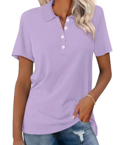 Polo classica da donna con colletto e vestibilità comoda