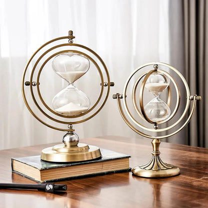 Clepsidră din metal, cu design minimalist, pentru decorarea elegantă a interiorului