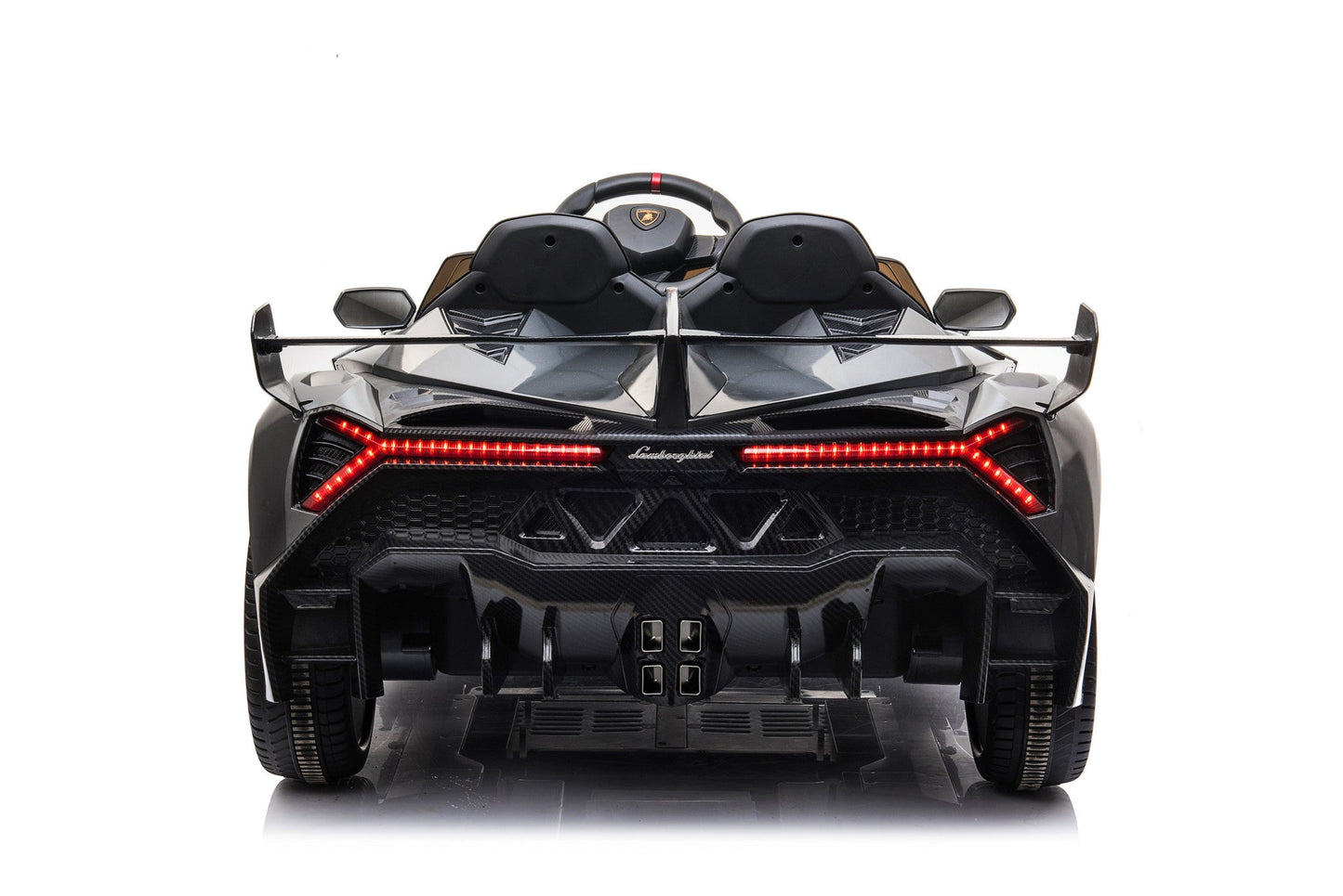 Auto elettrica per bambini Veneno 12 V a 2 posti grigio metallizzato
