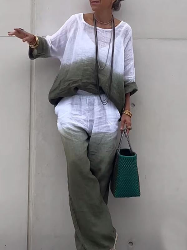 Cotton and Linen Women's Clothing Set - Berryl