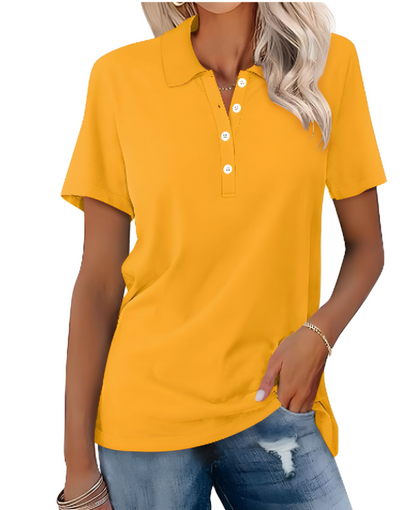 Polo classica da donna con colletto e vestibilità comoda