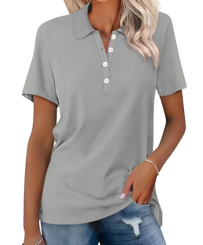 Polo classica da donna con colletto e vestibilità comoda