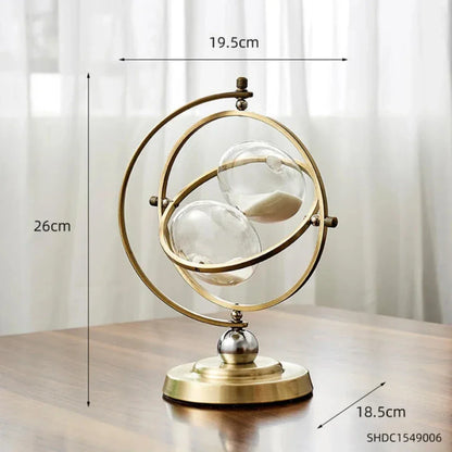 Clepsidră din metal, cu design minimalist, pentru decorarea elegantă a interiorului