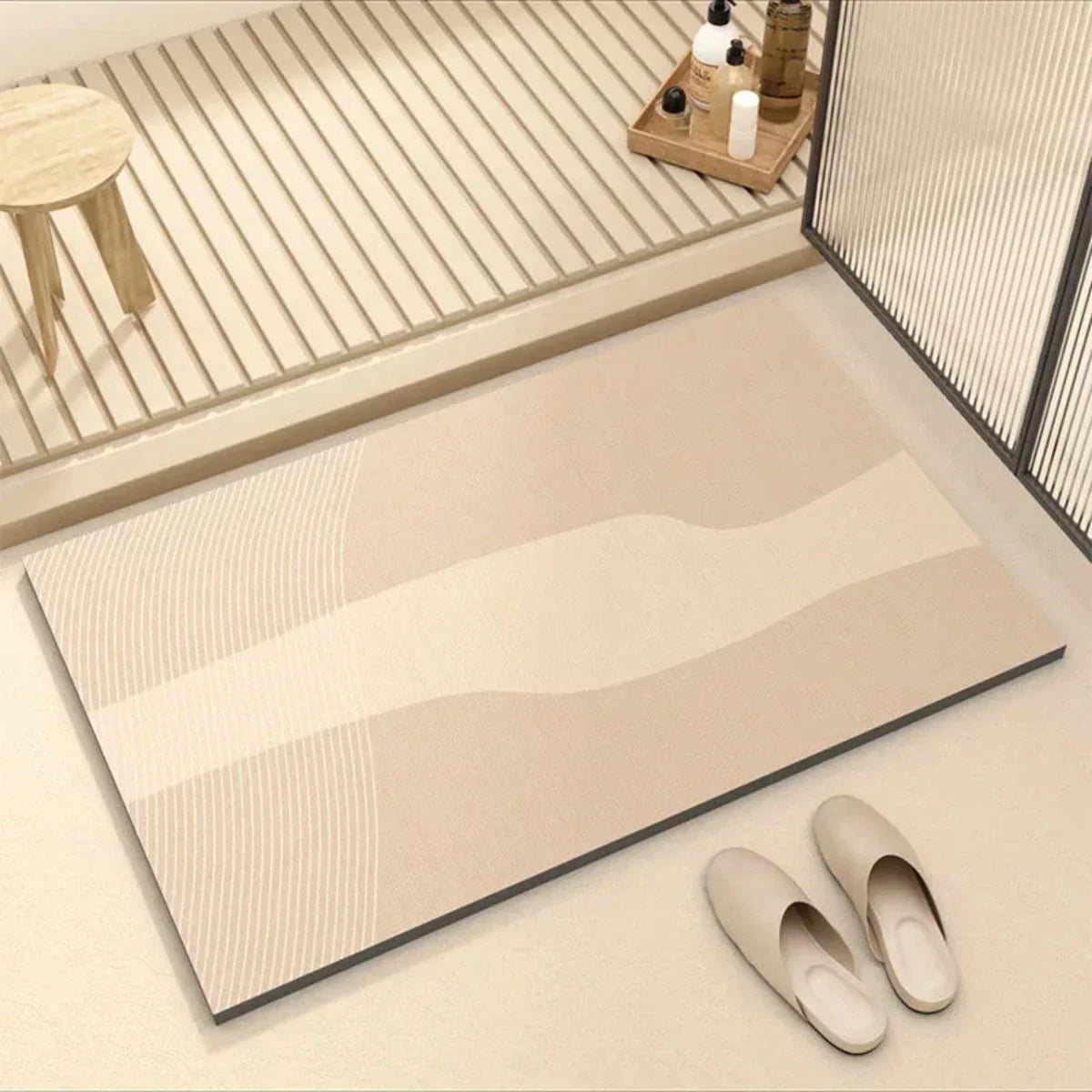 Quick-Drying Bath Mat with Non-Slip Backing for a Safe Bathroom