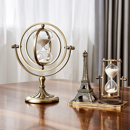 Clepsidră din metal, cu design minimalist, pentru decorarea elegantă a interiorului